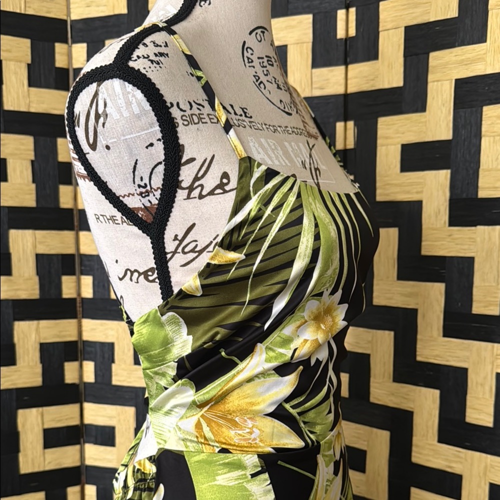 Haute Monde Green Spaghetti Strap Sundress Maxi